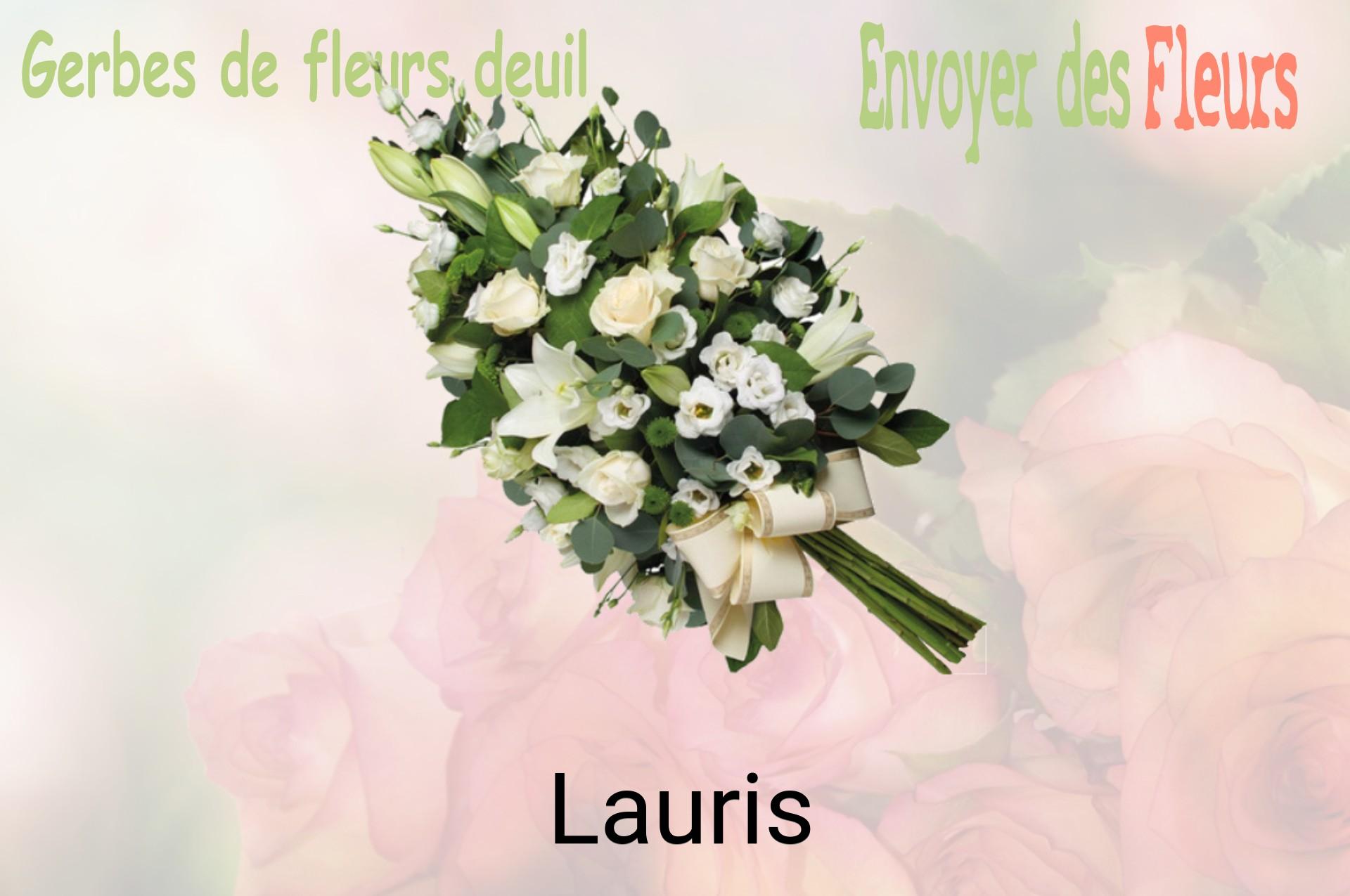Gerbe de fleurs de deuil livrée à Lauris